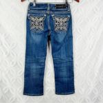 L.A. Idol Bling USA Y2K Bootcut Juniors Cropped Jeans Pocket Size 1 Blue Photo 1