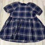 Hill House Norah Nap Navy Plaid Mini Dress Size Medium Blue Photo 2