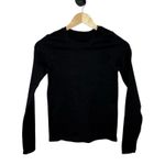 OQQ Women’s Fitted Ribbed Long Sleeve Athletic Top Black Size S Photo 0