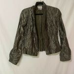 Worth Vintage Grey Long Sleeve Lagenlook Jacket Womens 0 Artsy 1980s Metallic Gray Photo 4