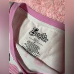 Oversized Embroidered Barbie Tshirt Crop Top Womens Pink Graphic Shirt Size M Photo 3