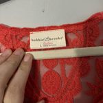 Bobbie Brooks ladies Coral orange lace Top size large Pink Photo 1