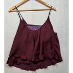Free People Intimately Turn It On Sequined Cami Tank Top Flowy Plum Women's M Photo 3