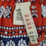 Raga Red and Blue Flirty Boho Mini Skirt NWT Size XS Boho Print Full Skirt Photo 5