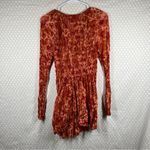 Free People Orange Red Dark Romantic Tunic Top Photo 5