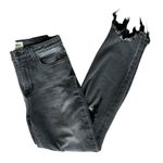 L'Agence L’Agence Womens High Line Vintage Gray Distressed Cropped Raw Hem Slim Leg Jeans Photo 7