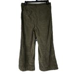 Madewell SZ 27 Emmet Velveteen Wide Leg Crop Pants Stretch Hi-Rise Olive Green Photo 3