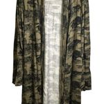 Myesper California Camouflage Open Front Cardigan Kimono Rayon Spandex 3X Camo Green Photo 0
