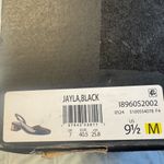 Naturalizer  Shiny Black Slingback Heels with Gold Block Heel‎ size 9 NWT Photo 4