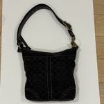 Coach C Logo Black Fabric Shoulder Handbag Big Buckle Purse J064910403 *fading Photo 6