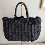 Prada Vintage Black Ruffle Nylon Tote Photo 1