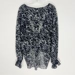 ALLSAINTS Penny Ambiant Animal Print Long Sleeve Blouse Size Large Photo 5