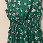 Kate Spade  Lily blooms smocked Floral Green women’s  Dress small Photo 2