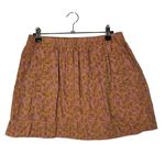 J.Crew Orange & Pink Floral Cotton Mini Skirt XS Photo 0