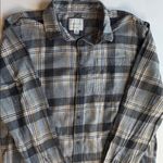 American Eagle  Outfitters Black and Gray Boyfriend Super Soft Plaid Shirt Size M Photo 7