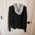 Aerie Women's Oversized Knit Hoodie Sweater Gray Size Small Casual Pullover NWT Photo 4