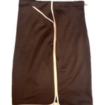 Alfani Chic Wrap Skirt Black & Cream Trim Pencil Knee size L Photo 0