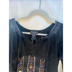 First vision top women’s size medium black embroidered cotton flare sleeves VTG Photo 1
