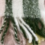Topshop green and pink fringe long scarf NWT Photo 2