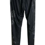 YMX Yellowman Cycling Leggings Large Womens Black Floral Tattoo Yoga Bike Photo 1