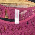 Xhilaration  Maroon Burgundy Red Lace Long Sleeve Blouse Women's Size XS Photo 3