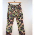 Veronica Beard  Women Jeans Green Carly Kick Flare High Rise Button Fly Camo 24 Photo 9