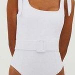 Beach Riot  Sydney Belted One-Piece Swimsuit, White, Small, BRAND NEW, $168 Photo 1
