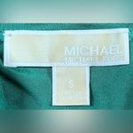 Michael Kors Size S Green Ruched Turtleneck Short Sleeve Blouse Photo 1