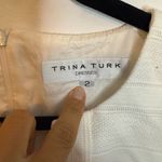 Trina Turk White Textured Pom Pom Mini Dress Photo 2