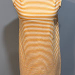 ZARA Yellow and White Striped Mini Dress tie shoulder spaghetti strap, size S Photo 0
