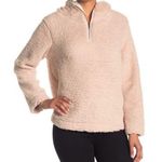 Forgotten Grace NWT Blush Pink Quarter Zip Sherpa Teddy Hoodie Size Medium Photo 0