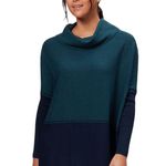 Smartwool Women's Edgewood Poncho Sweater in Twilight Blue Heather XS Photo 6