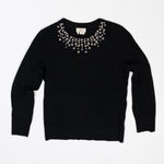 Kate Spade  Wool Modal Cashmere Jewel Crystal Diamond Neckline Pullover Sweater Photo 0