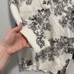 Lululemon  Dance Cream and Black Floral Tie Waist V Neck Sweater Size 8 Photo 3