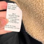 Movint Colorblock Raglan Sleeve Fleece Bomber Jacket L Black Tan Teddy Size L Photo 5