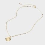 A New Day 14K Gold Dipped Diamond Ray Disc Initial "K" Pendant Necklace NEW Photo 1