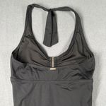 Calvin Klein  Womens 6 Black‎ One Piece Halter Adjustable Swimsuit Photo 8