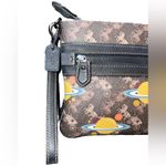 Coach  Large Horse & Carriage Print w/Planets 🪐 Wristlet w/Front Zip Pocket RARE! Photo 14