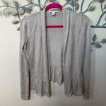 Banana Republic ❤️ open front gold shimmer peplum cardigan sweater EUC Photo 0