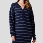 prAna NWT Milani Henley Dress in Nautical Stripe - Size Large Photo 9