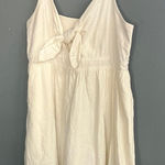 Old Navy  linen blend tie front Cream Dress with Bow Detail Large #711 Photo 0