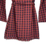 Le lis  Plaid Dark Orange Navy Blue Fit & Flare Western Dress Size Small NWT Photo 12