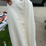 Avec Les Filles White Midi Pleated A-Line Skirt Photo 2