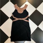 Free People NWT  Nefertiti Bodycon Sleeveless Mini Dress Black Mirrors Egyptian M Photo 4