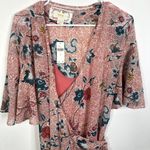 Anthropologie NEW  Maeve Adelaide Pink Floral Wrap Dress Women's Size XS Photo 3