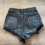 Signature Q Dark Grey Denim Jean Shorts Black Photo 1