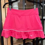 Nike  Tennis skirt skort US open ruffle hem drop neon barbie dri-fit pro shorts Photo 0