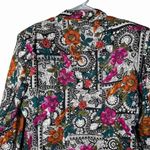 Vintage Floral Print Lightweight Blazer Size Large Pink Photo 6