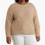 T Tahari  Champagne Metallic Eyelash Knit Pullover Sweater Plus Size 2X NWT Photo 0