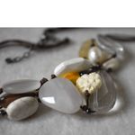 Silpada  Retired 925 SS Quartz/Bone/Calcite/Magnesite Stone Leather Cord Necklace Photo 2